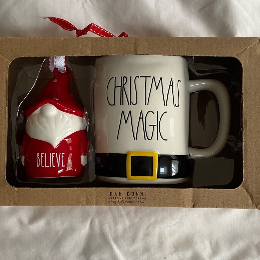 Rae Dunn Christmas Magic mug and ornament